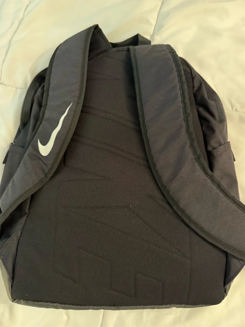Nike Men's Black Backpack with White Swoosh
